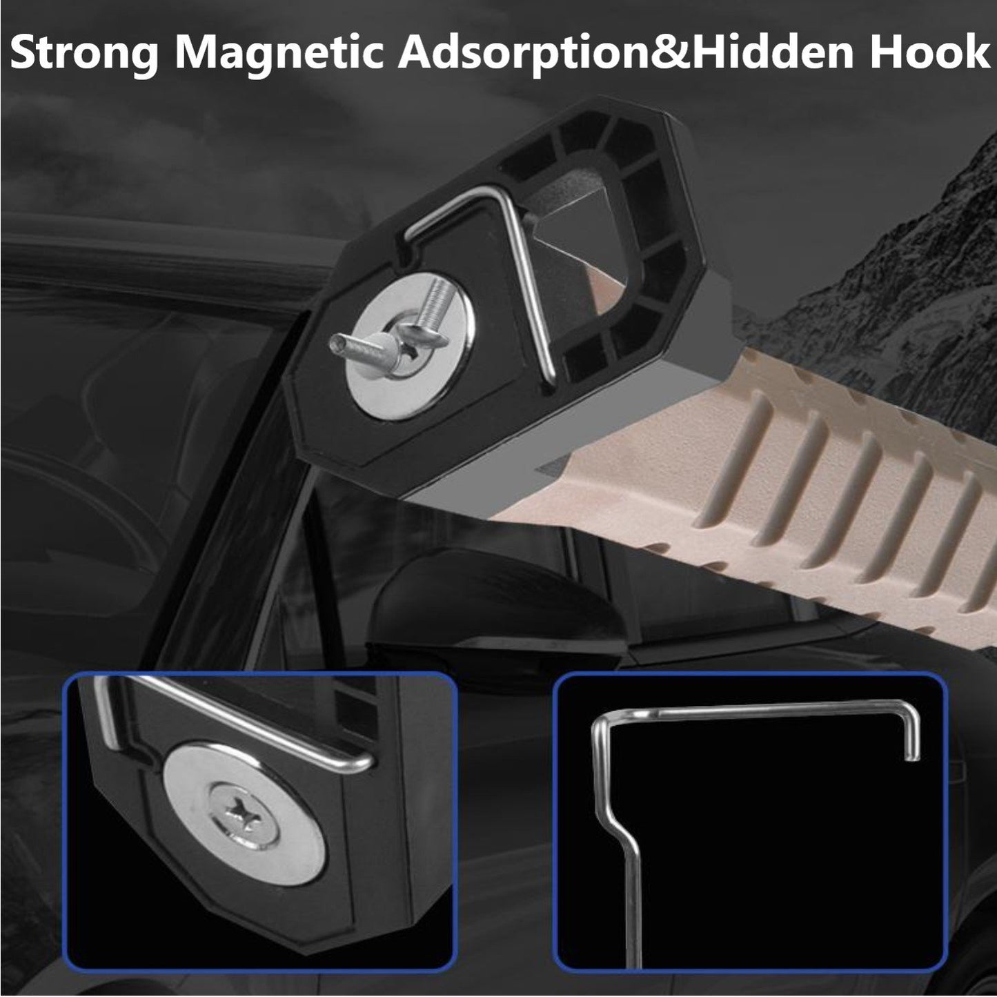 Behome LED Rechargeable Work Light, COB Work Light with 7 Modes, Magnetic Base & Hanging Hook & 180°Rotate , Foldable Magnetic Flashlight for Car Repair, Emergency and Outdoor