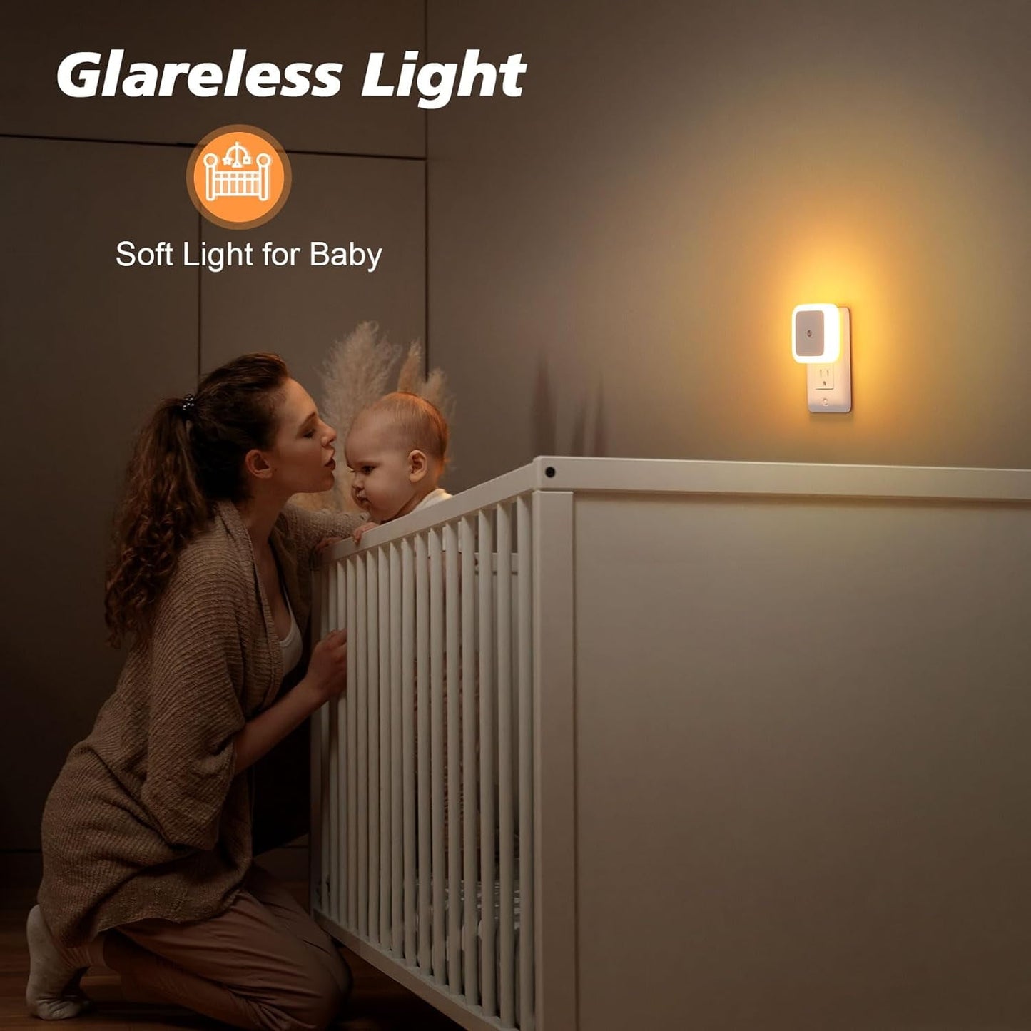 Behome Night Light with Smart Sensor, Auto-On/Off, Dusk to Dawn Night Lights Plug into Wall 6-Pack, LED Night Lamp for Bedroom, Bathroom, Hallway, Warm White