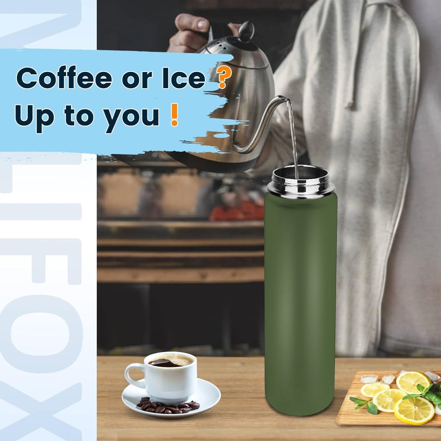 BN-LINK 25oz Insulated Sport Water Bottle, Double Wall Vacuum & Stainless Steel, Leak Proof & BPA-Free, Keeps Cold and Hot, Great for Travel, Hiking, Biking, Running (Green)