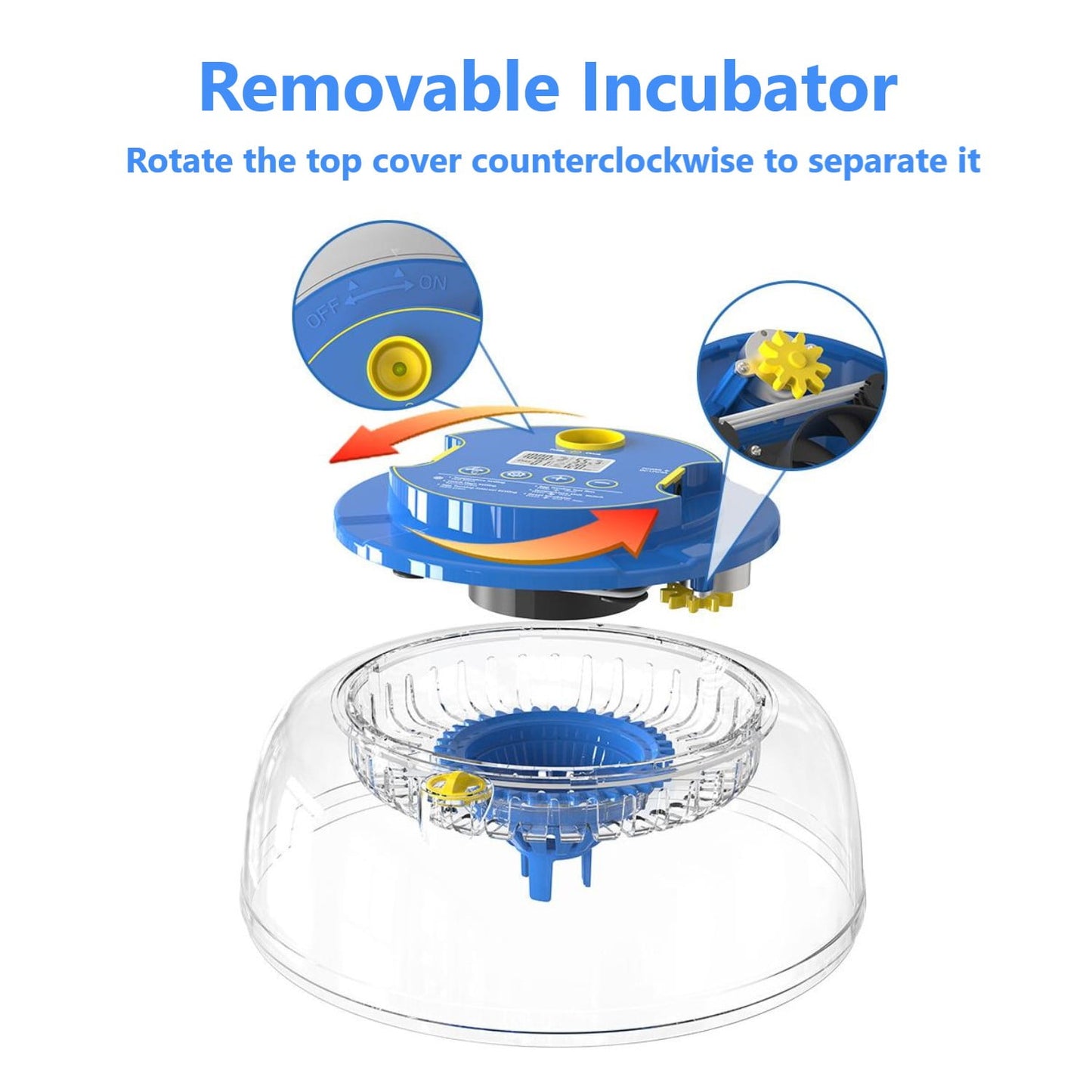 BN-LINK 18 Egg Incubator with Temperature Control, Automatic Egg Turning and Humidity Display, Auto Water Replenishment & 360 Degree View with Egg Candler, for Various Types of Eggs