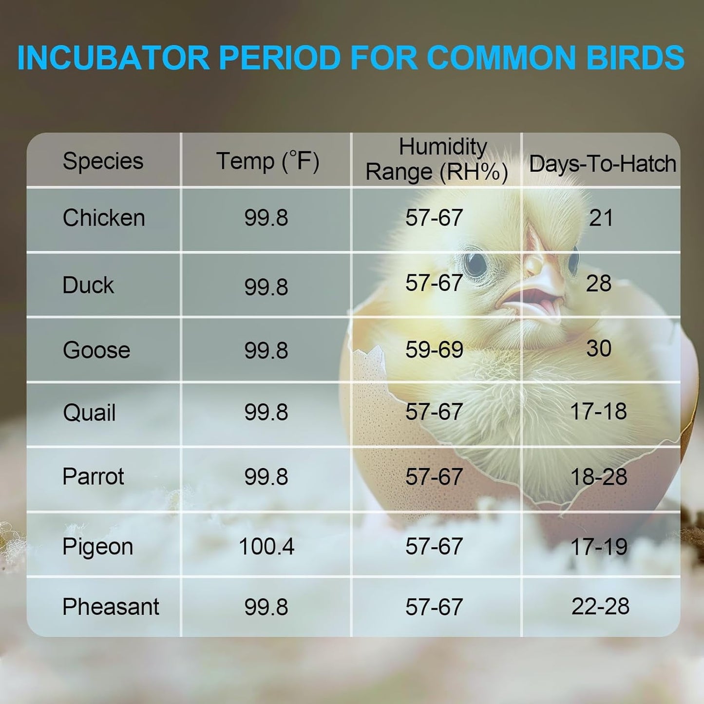 BN-LINK 18 Egg Incubator with Temperature Control, Automatic Egg Turning and Humidity Display, Auto Water Replenishment & 360 Degree View with Egg Candler, for Various Types of Eggs