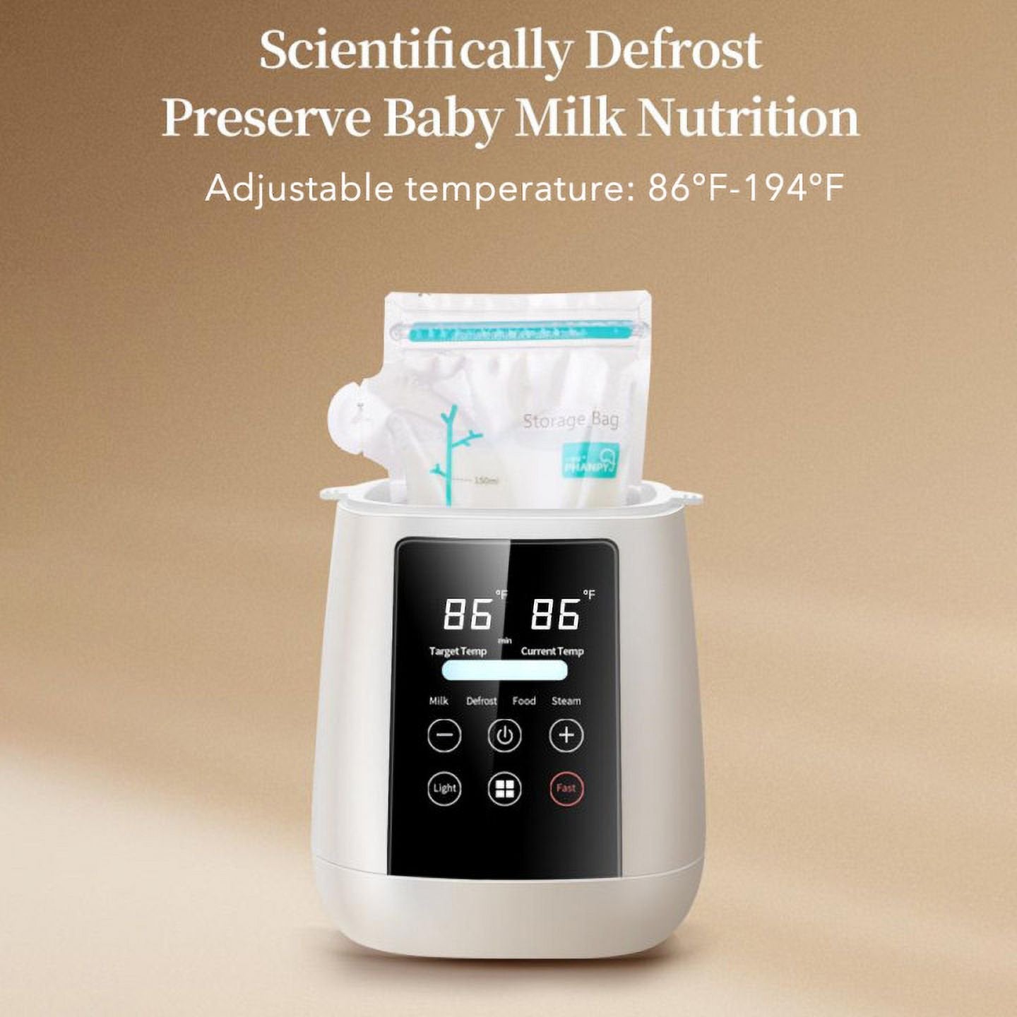 Behome Bottle Warmer, 8-in-1 Fast Milk Warmer for Breastmilk and Formula, Accurate Temperature Control