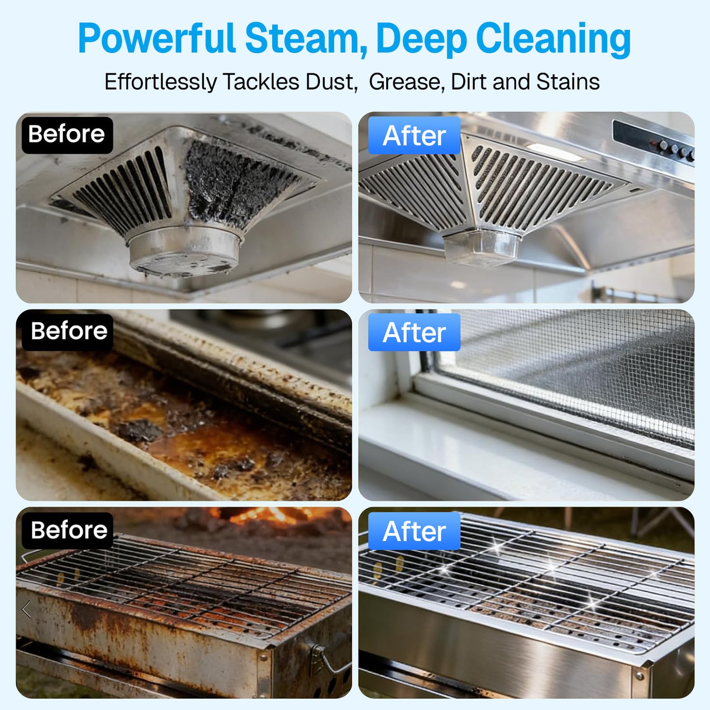 Behome Portable Steamer for Cleaning,Handheld Steam Cleaner with 14pcs Accessories, 1800ml Tank,3 Level Adjustable Steam Cleaner for Home, kitchen, Bathroom, Car Detailing, Window
