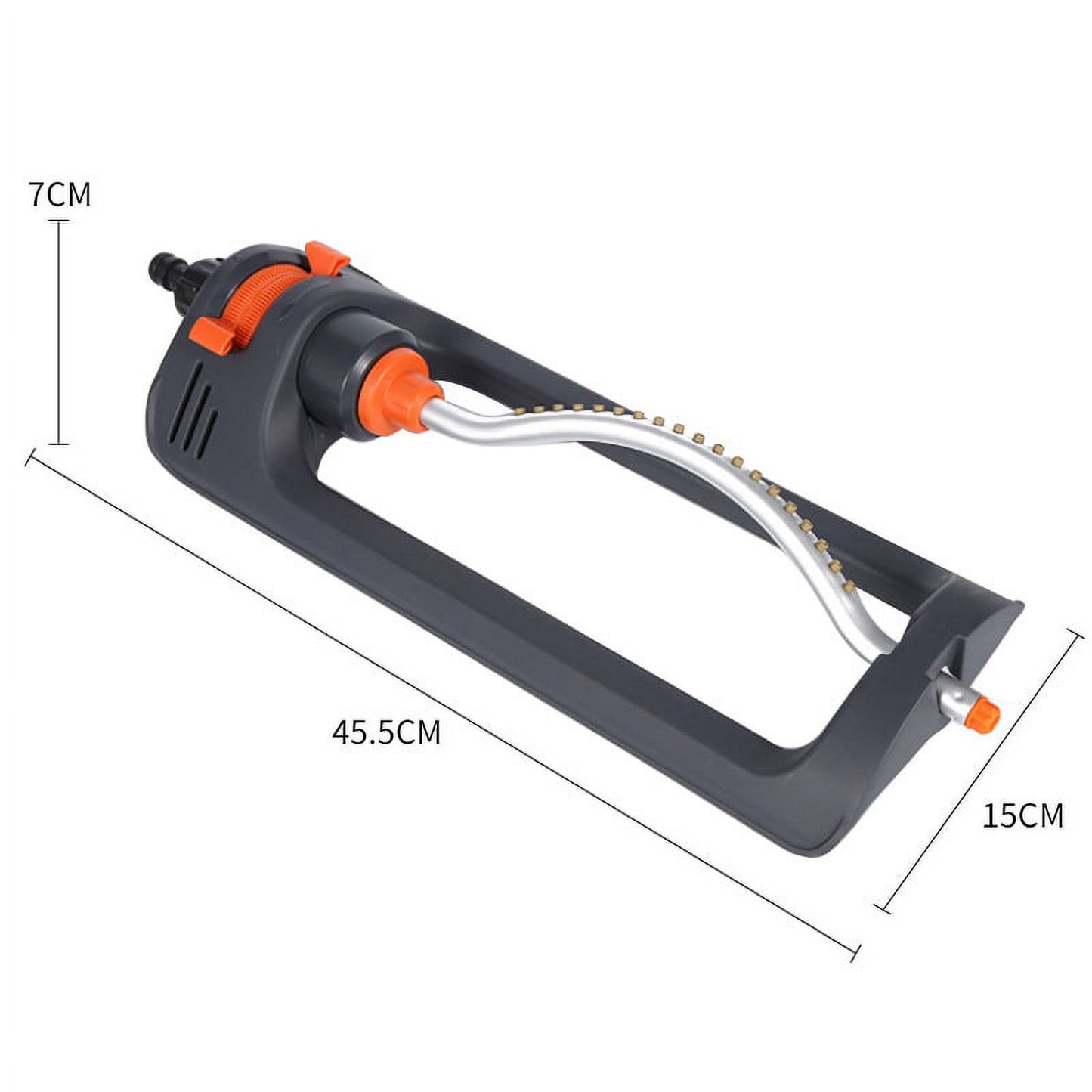 BN-LINK Oscillating Sprinkler with 4-Way Adjustable Spray, 19 Hole Nozzles, Water Sprinkler for Yard Lawn Covers up to 4,000 sq.ft, Includes Spray Jet Cleaning Needle, Gray