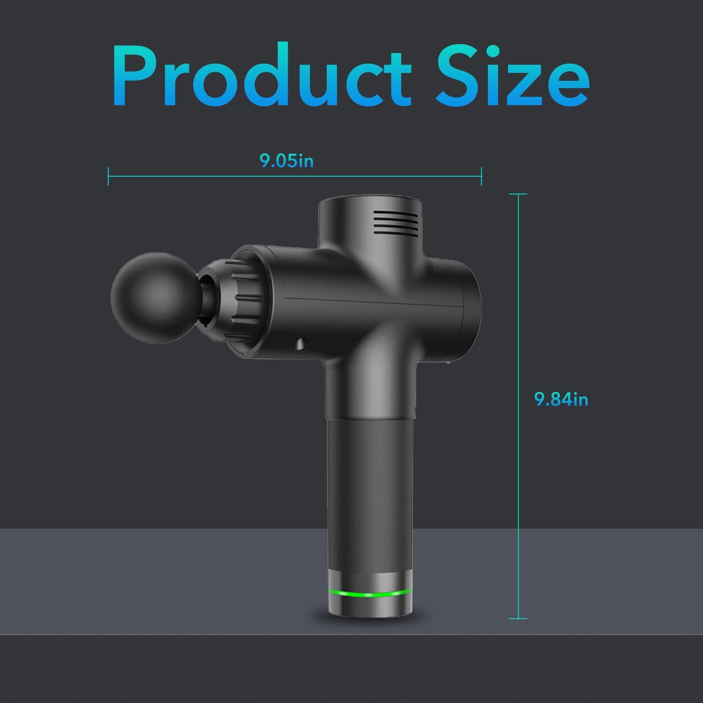 BN-LINK Massage Gun with 30 Speeds, Electric Deep Tissue Back Massage with 6 Massage Heads, Percussion Massage Device for Pain Relief Athletes, Black