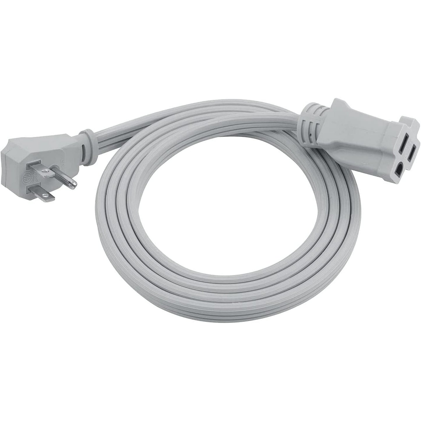 Clear Power 6 ft 14/3 Gray Air Conditioner/Major Appliance Indoor Extension Cord, Grounded Flat Plug, Perfect for AC Units and Major Appliances