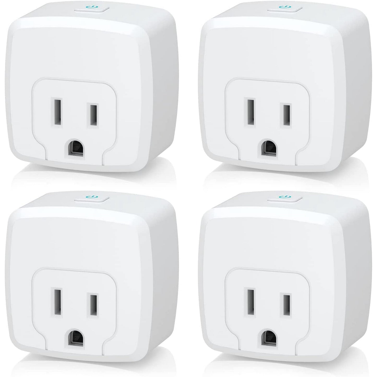 HBN Smart Plug Mini 15A, WiFi Smart Outlet Works with Alexa, Google Home Assistant, Remote Control with Timer Function, No Hub Required, ETL Certified, 2.4G WiFi Only, 4-Pack
