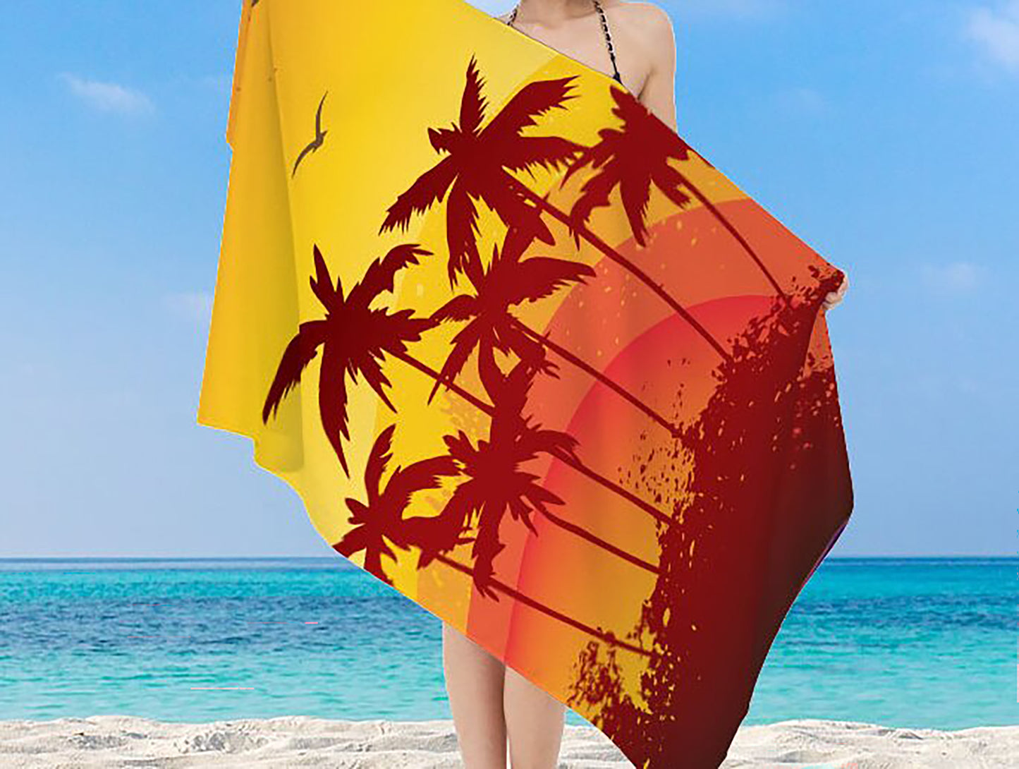 BN-LINK 2 Pack Beach Towels Oversized, Super Absorbent & Quick Dry Pool Towels, Microfiber Sand Free Double-sided Beach Towel for Swim, Beach, Bathroom