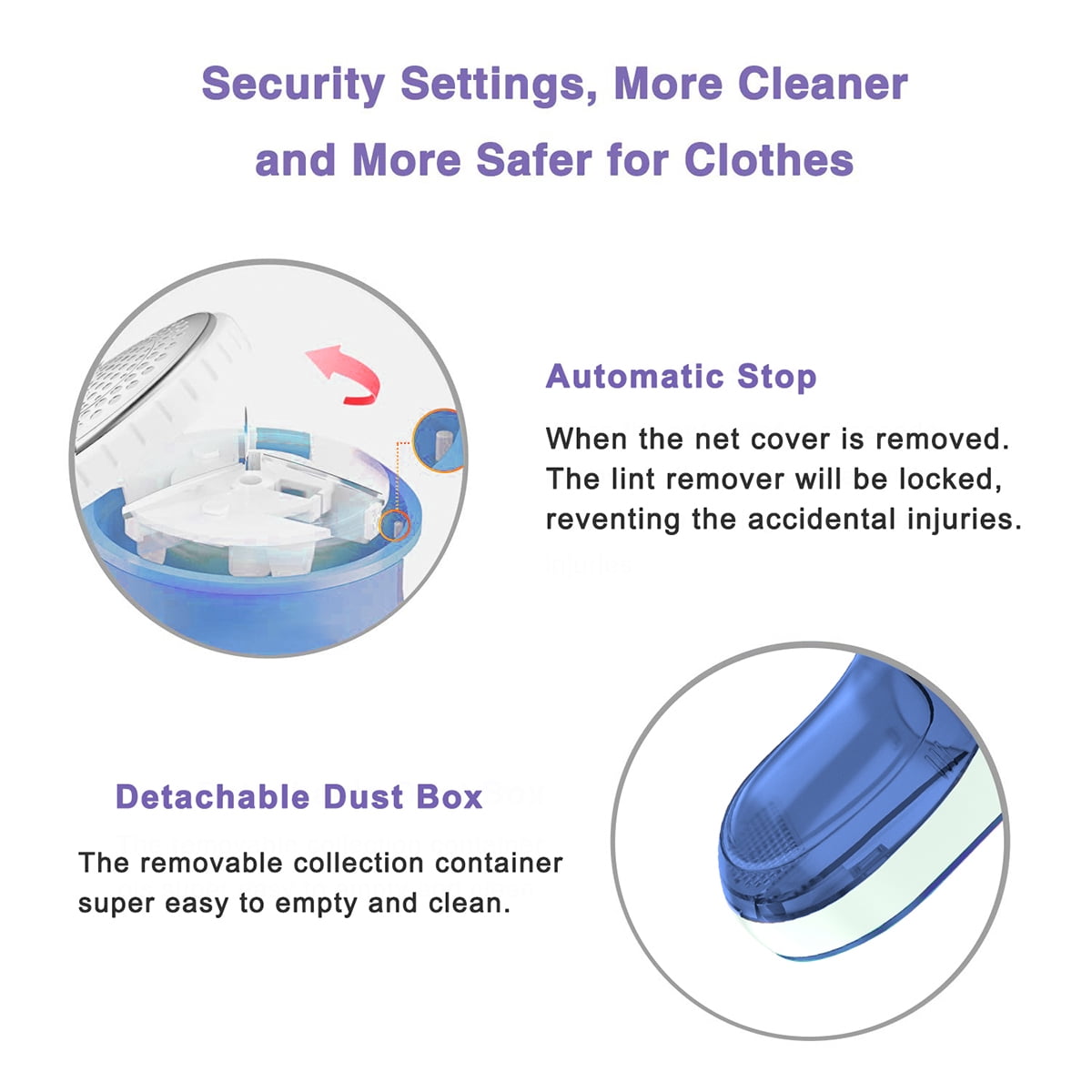 Fabric Shaver and Lint Remover, USB Rechargeable Sweater Defuzzer with 2 Replaceable Stainless Steel Blades, Remove Clothes Fuzz, Lint Balls, Pills, Bobbles