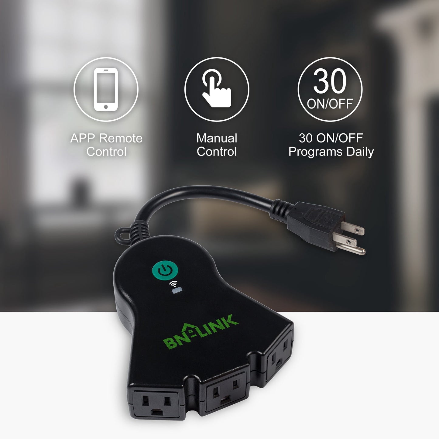 BN-LINK Smart WiFi Heavy Duty Outdoor Outlet, Timer and Countdown Function, No Hub Required for Outdoor Lights, Compatible with Alexa and Google Assistant, 2.4 GHz Network only