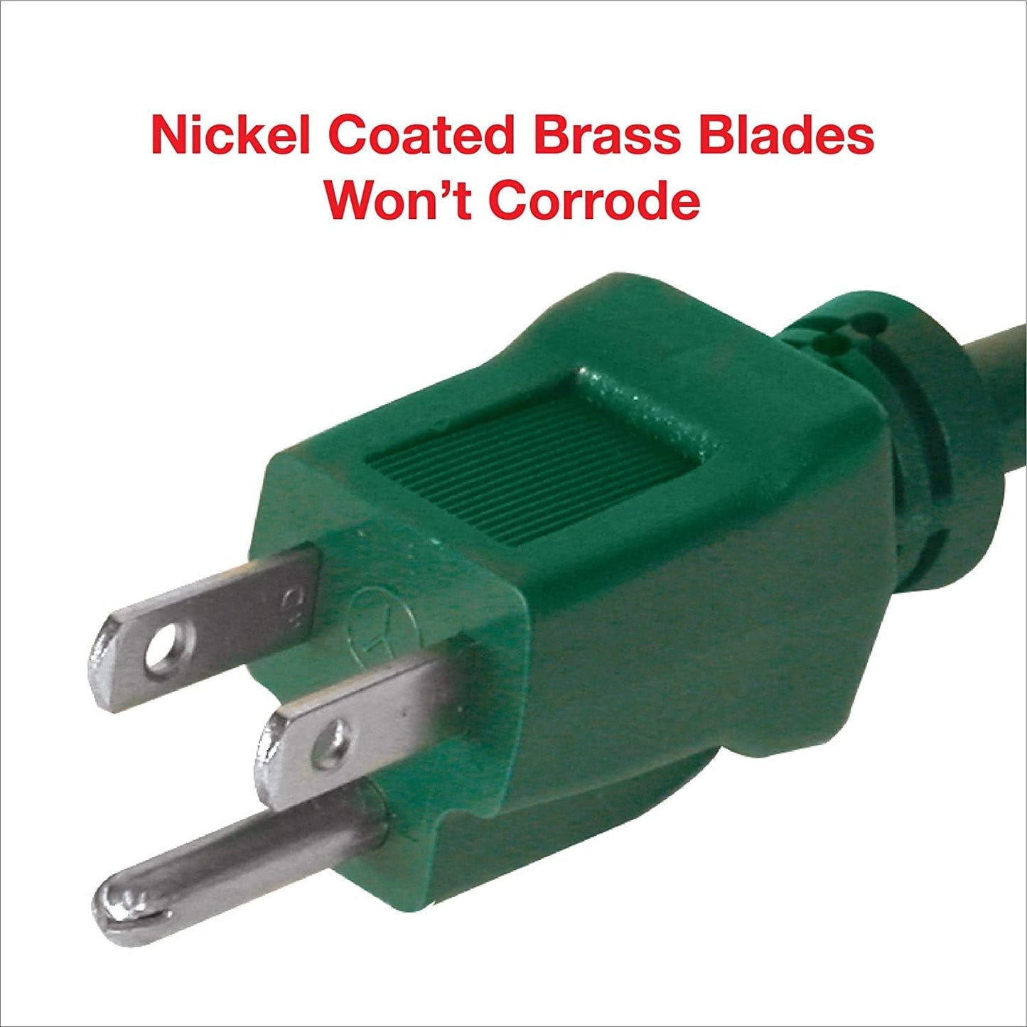 BN-LINK 25 ft Outdoor Extension Cord 16/3 SJTW, Lawn & Garden Green Cable for Holiday Decoration, 3-Prong Grounded Plug, Water & Weather Resistant, Flame Retardant