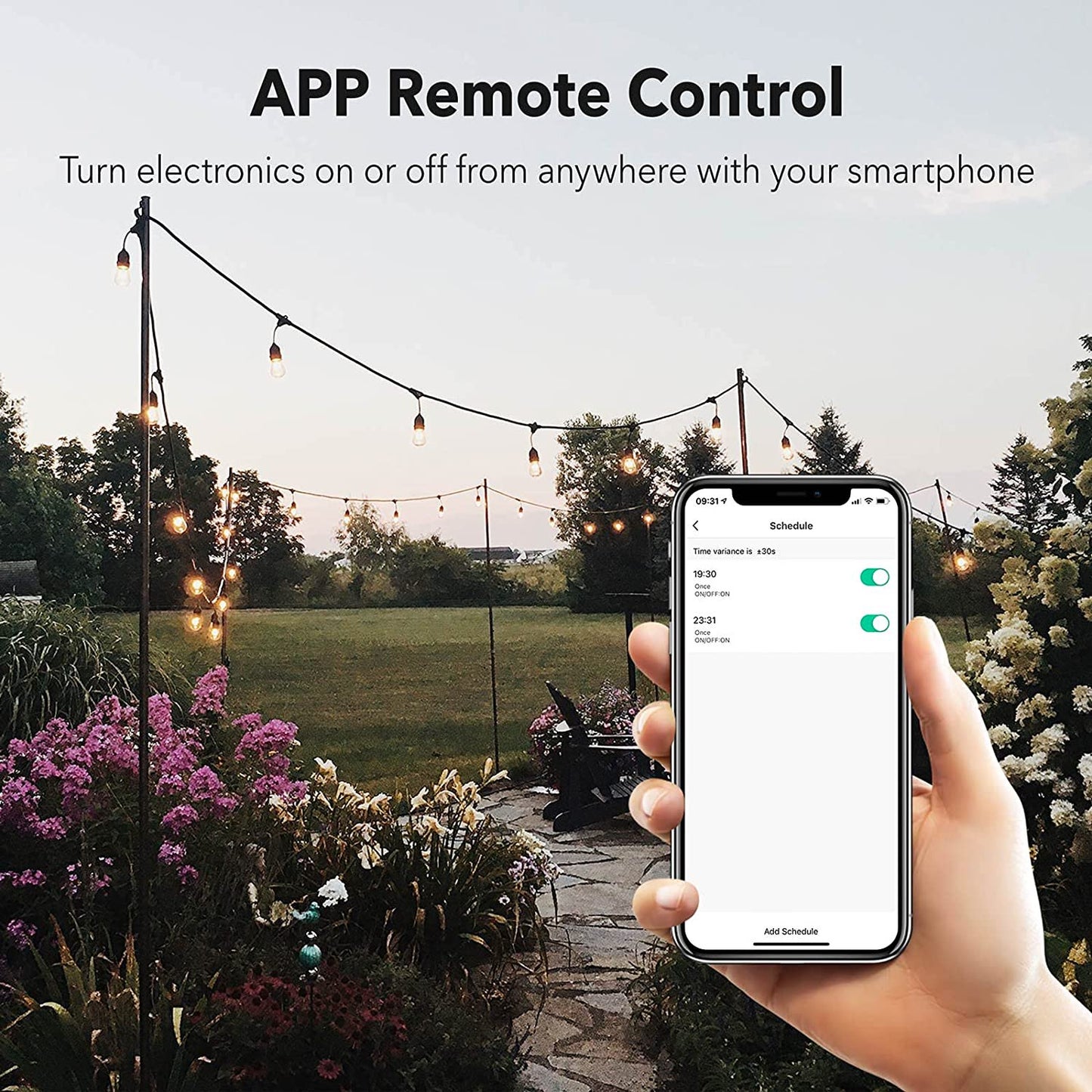 BN-LINK Smart WiFi Heavy Duty Outdoor Outlet, Timer and Countdown Function, No Hub Required for Outdoor Lights, Compatible with Alexa and Google Assistant, 2.4 GHz Network only
