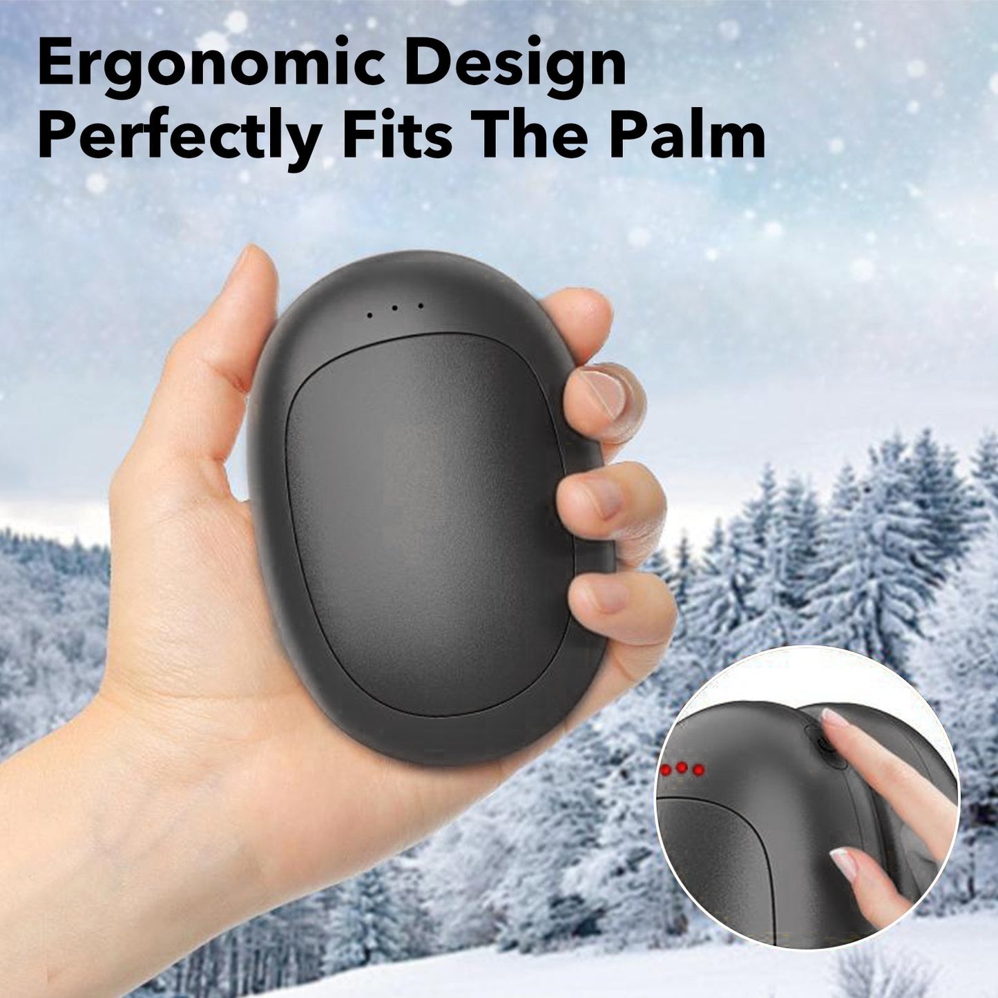 Behome Magnetic Hand Warmers Rechargeable 2 Pack, Electric Hand Warmers With 3 Temperature Settings, Portable Pocket Heater For Winter & Outdoor