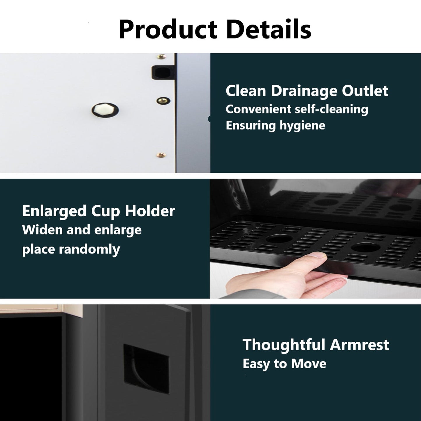 Behome Bottom Load Water Cooler Dispenser with Lack Water Alert, 3 Temperature Settings-Hot, Cold & Room-Temperature Water, Holds Up to 5 Gallon Bottles, Low Noise, for Homes, Kitchens, Dorms
