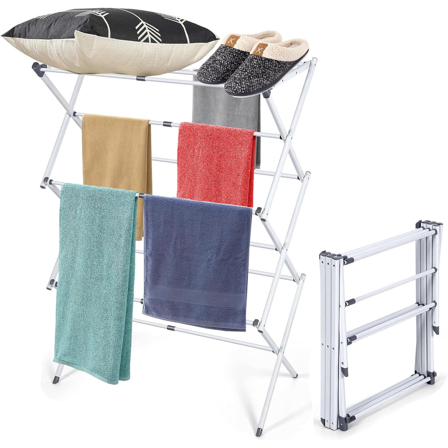 Behome Drying Rack for Clothes, Foldable Laundry Rack for Sweaters, Blouses & More, Pre-Assembled & Extreme Stability , Indoor Outdoor Use, 29.92 X 14.56 x 41.33 inch