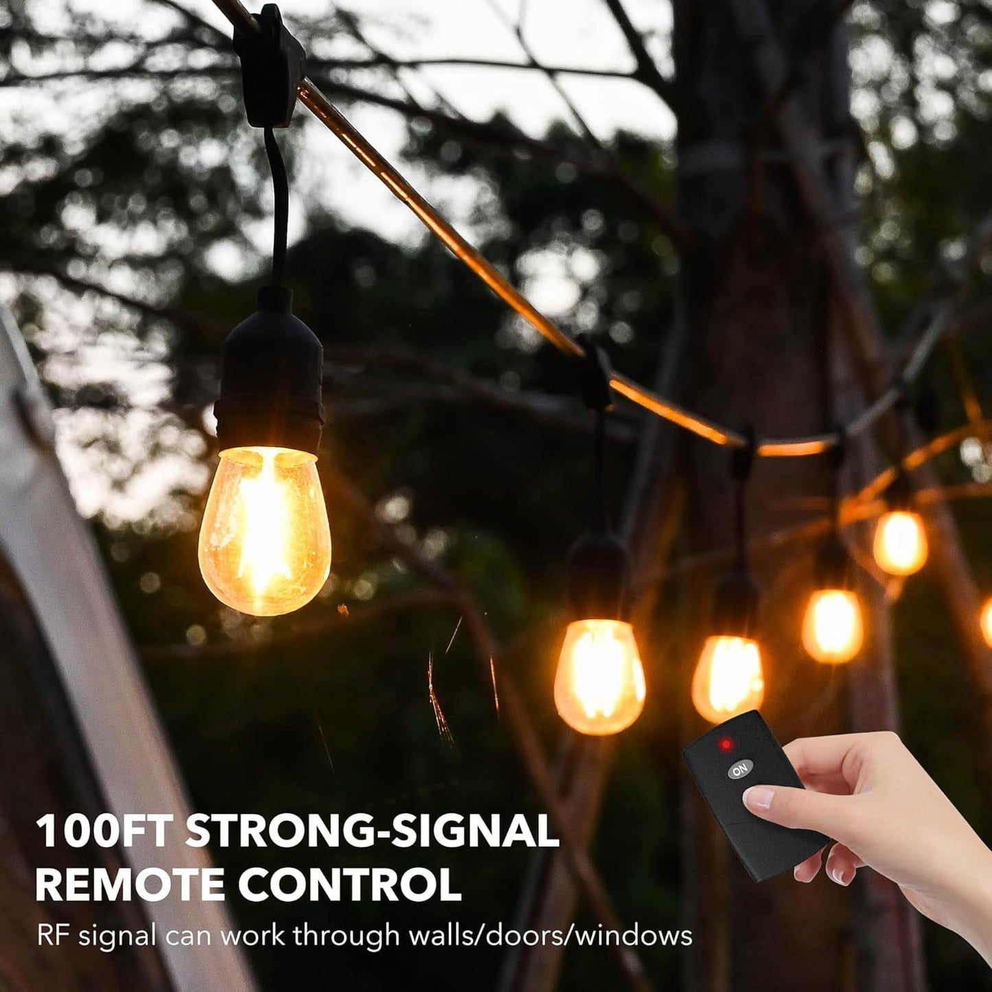HBN Outdoor Light Timer Waterproof, Weatherproof Photocell Dusk to Dawn Light Sensor Timer with Remote Control, 2/4/6/8 Countdown Timer, 1 Grounded Outlet for Christmas Lights,1875W 15A 1/2HP