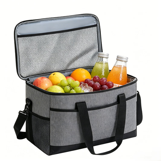 BN-LINK Insulated Cooler Bag,37Qt Capacity Soft Cooler with Adjustable Shoulder Strap,Leakproof Lunch Bag for Picnic, Grocery, Beach, Camping, Travel,Gray