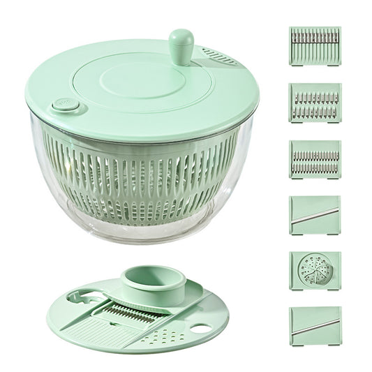 Behome Salad Spinner with Drain, 4.2 Quart Large Lettuce & Fruit Washer with 6 Blades, Multi-Use Lettuce Spinner, Vegetable Dryer for Spinning, and Draining