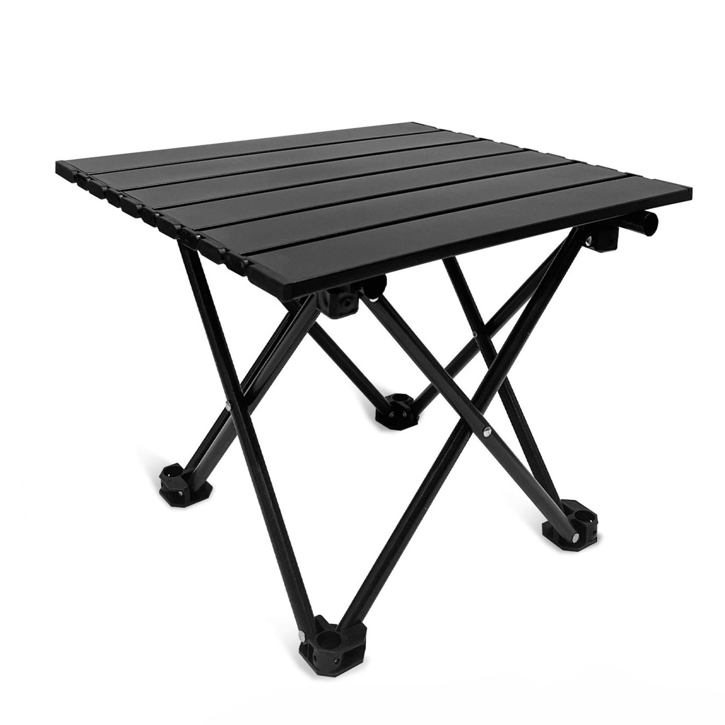 BN-LINK Small Camping Table, Portable Folding Beach Table, Outdoor Ultralight Metal Camping Table, with Carry Bag for Outdoor Cooking, Picnic, Camp, Boat, Travel, Black