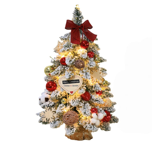 BN-LINK Tabletop Christmas Tree, 24" Table Top Christmas Tree with 30 LED Lights and Hanging DIY Ornaments, Kitchen Tabletop Artificial Pre Lit Christmas Tree