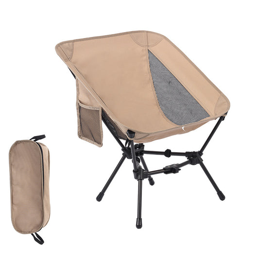 BN-LINK Folding Camping Chair, Portable Backpacking Chair with Carry Bag, Lightweight Hiking Chair for Outdoor Camp, Travel, Beach, Picnic, khaki