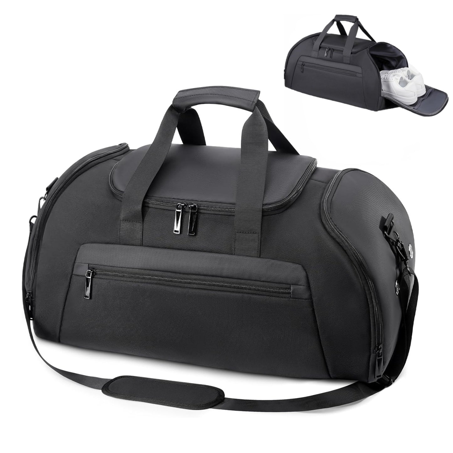 Behome 40L Gym Bag for Men Women, Large-Capacity Travel Duffle Bag with Shoe & Wet Compartments, 3 in 1 Carry on Weekender Overnight Bag for Workout and Travel