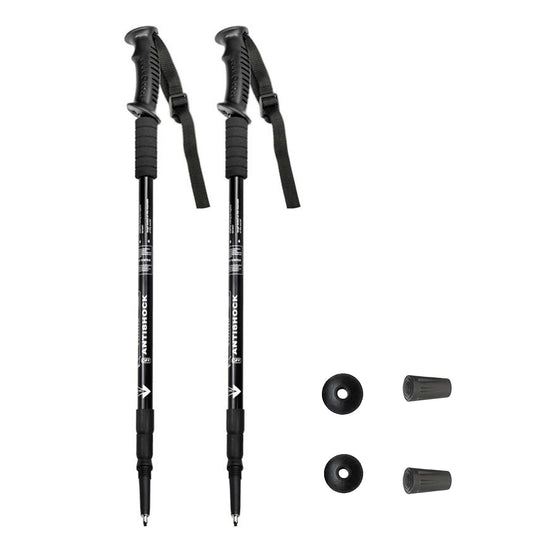 BN-LINK 2 Pcs Trekking Poles, Lightweight Aluminum Hiking Poles with Anti-Shock & Quick Lock System, Adjustable Telescopic Hiking Sticks for Women, Men, Hiking, Camping, Walking