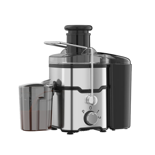Behome Juicer Machines, 400W Juice Extractor with 2 Speeds,Centrifugal Juicer with 2.6" Wide Feed Chute for Vegetable&Fruit, Easy to Clean, Black