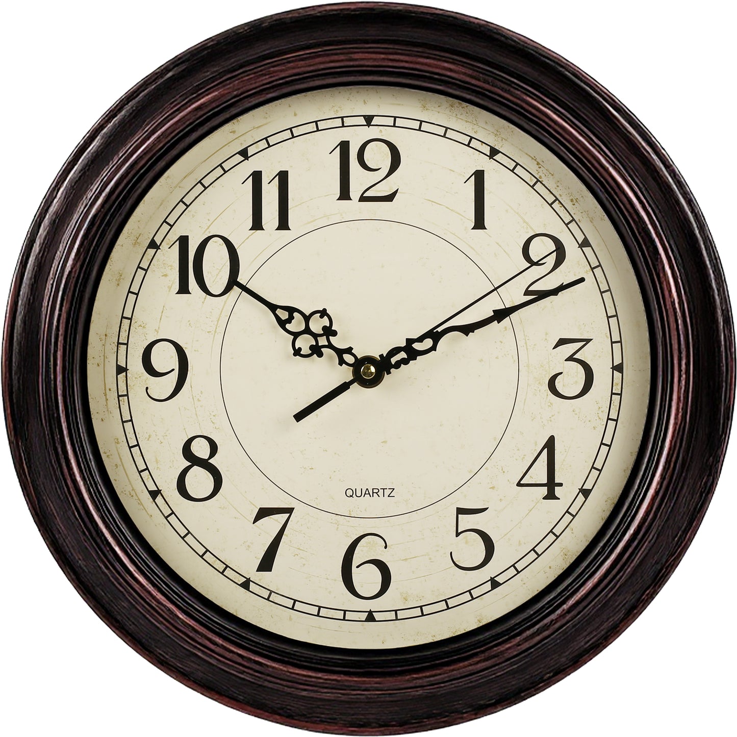 Behome 12 Inch Wall Clock, Silent Non Ticking Classic Battery Operated Clocks, Large Decorative Retro Clock for Living Room, Kitchen, Bedroom, Battery Not Included