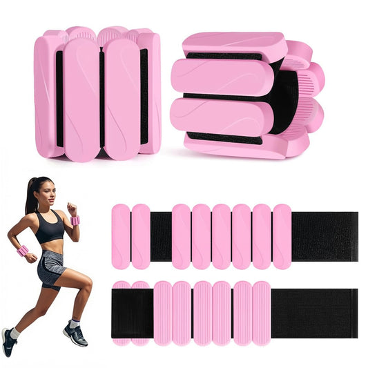 Behome Wrist and Ankle Weights for Women & Men Set of 2 (1lb Each), Adjustable Wearable Arm & Leg Weights for Pilates, Gym, Yoga, Cardio
