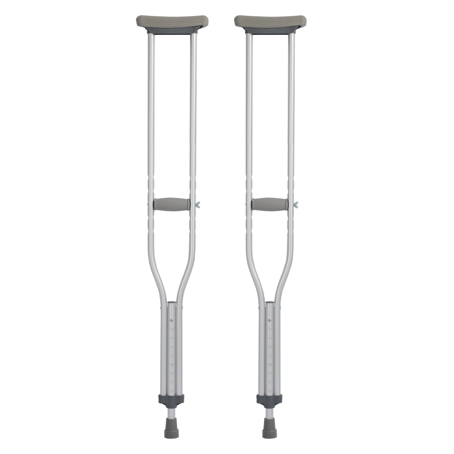 BN-LINK Adjustable Crutches for Adults,Lightweight Aluminum Crutches,Walking Crutches with Underarm Pad and Handgrip,330 LBS Weight Capacity,Heights 4'7" to 6'1",1 Pair