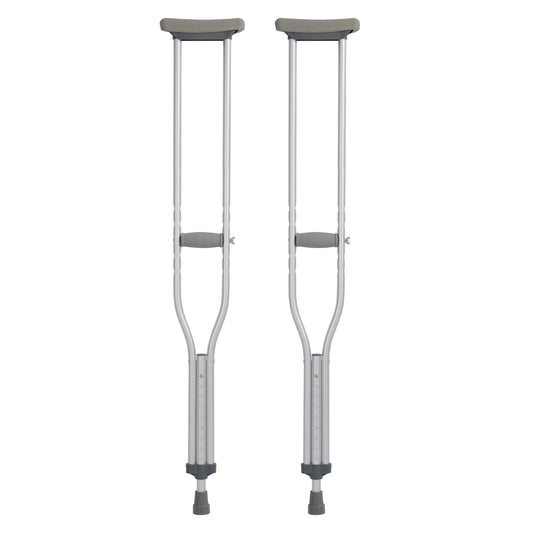BN-LINK Adjustable Crutches for Adults,Lightweight Aluminum Crutches,Walking Crutches with Underarm Pad and Handgrip,330 LBS Weight Capacity,Heights 4'7" to 6'1",1 Pair