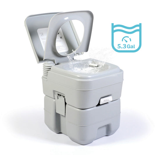 BN-LINK Portable Camping Toilet, Porta Potty for Adults, 5.3 Gallon Waste Tank, Travel Toilet for RV Camping, Boating, Hiking