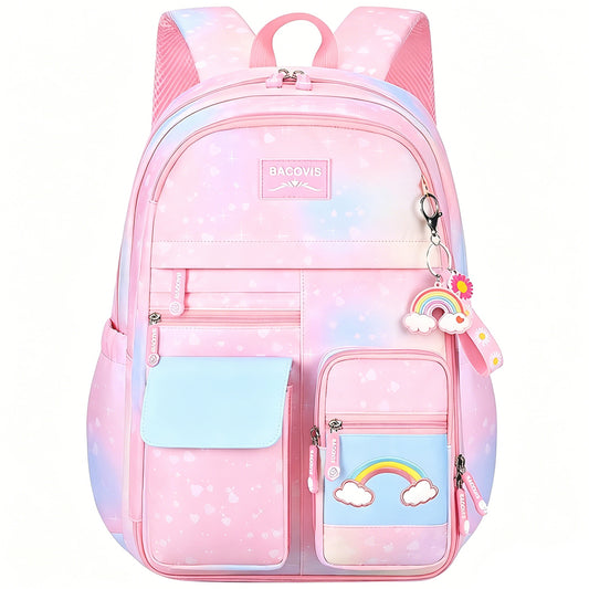 Behome 17” Backpack for Girls, Large kids backpack, School Backpacks with Durable & Water-Resistant Fabric, for Elementary, Middle, and High School Students