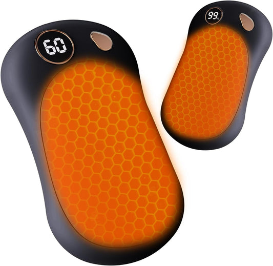 Behome 2Pack Magnetic Hand Warmers Rechargeable, Electric Hand Warmers With 3 Temperature Settings, Portable Pocket Heater for Winter & Outdoor, Gift for Men Women