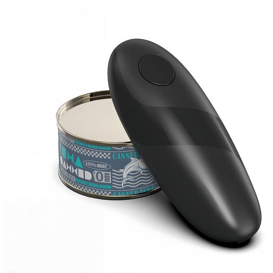 Behome Electric Can Opener, One Touch Automatic Kitchen Can Opener for Seniors with Arthritis, Hands Free & Smooth Edge, Battery Operated, for Any Size Can, Black