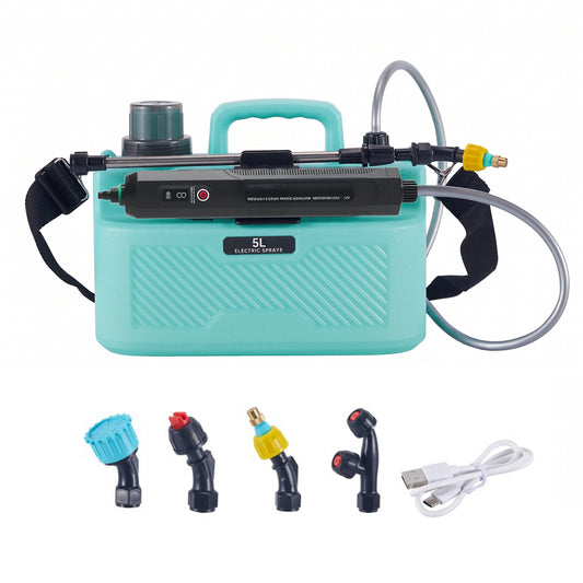 BN-LINK 1.3 Gallon Battery Powered Sprayer, Electric Sprayer with 4 Nozzles, 3 Adjustable Speed, Retractable Wand & Battery Indicator, Backpack Sprayer for Garden, Yard, Lawn