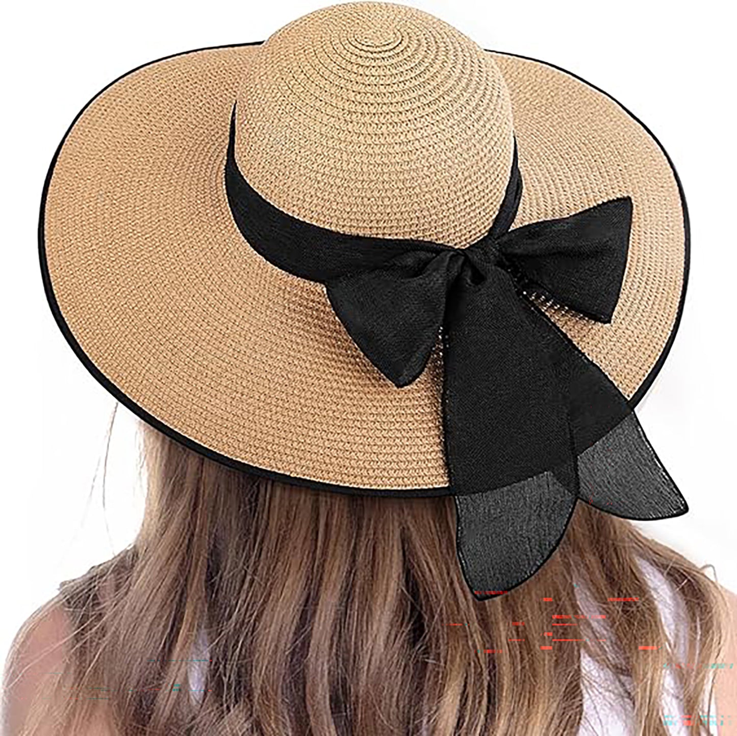 Womens Sun Hat, Wide Brim UPF 50+ UV Sun Outdoor Protection Summer Straw Hat Packable Foldable Beach Sun Straw Hats