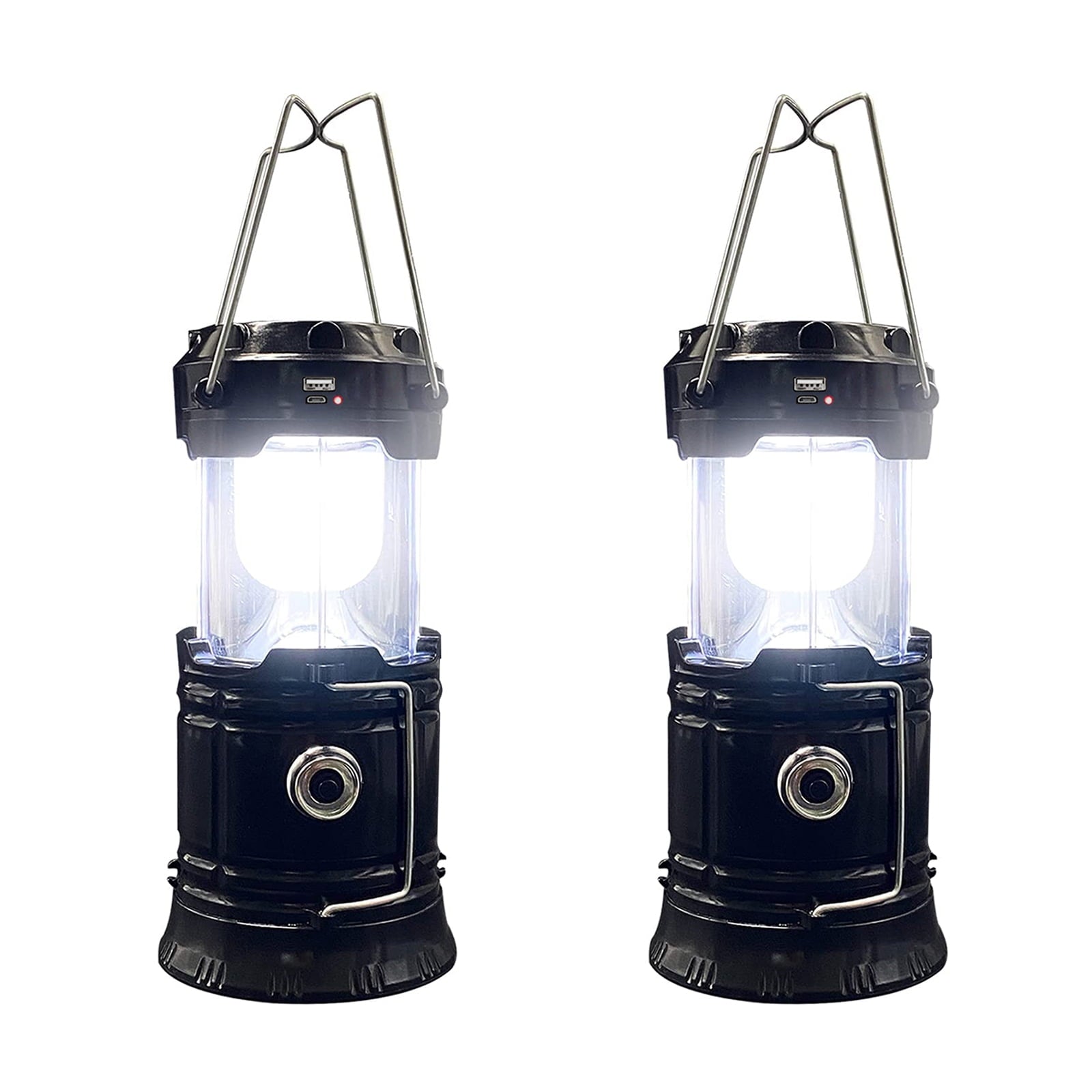 cmb 2-in-1 rechargeable camping lantern solar flashlight emergency lantern 2 Pack Portable LED Camping Lanterns, Lightweight Waterproof Solar USB – My Store