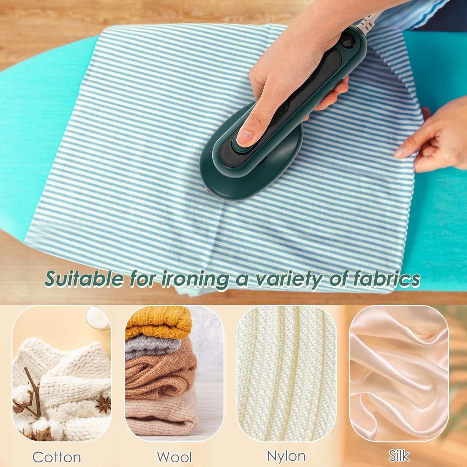 BN-LINK Travel Steamer Iron for Clothes, Mini Handheld Size Portable Fabric Clothing Garment Steamers, Electric Steam Ironing Machine for Travel College Dorm Essentials Travel Gifts