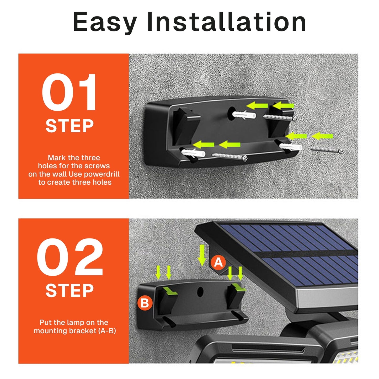 BN-LINK 2-Pack Solar Outdoor Lights, 188 LED Solar Motion Sensor Lights with 3 Adjustable Heads, 270°Wide Angle, IP65 Waterproof Solar Security Lights with Ground Stake for Yard, Garage