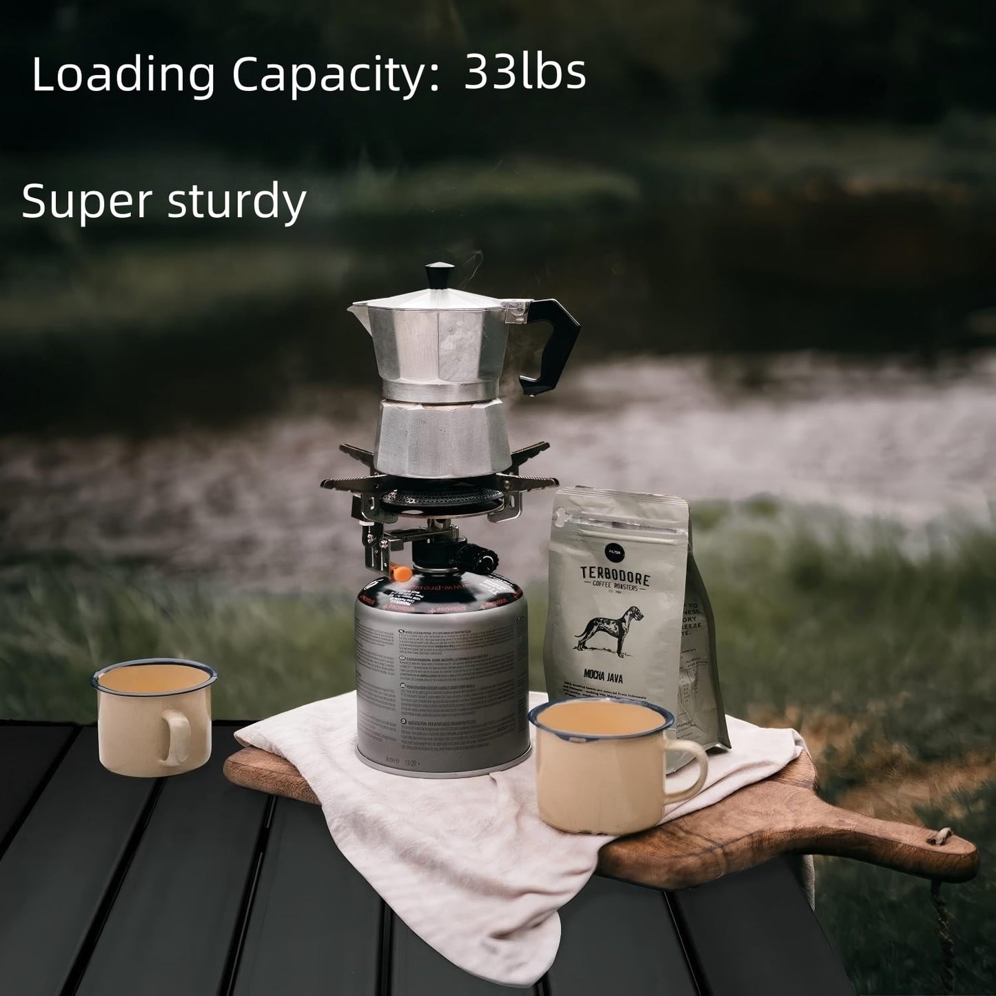 BN-LINK Outdoor Folding Table, Heavy Duty Aluminum Camping Table with Carry Bag, Portable Beach Table for Outdoor Cooking, Picnic, Camp, Festival, Travel