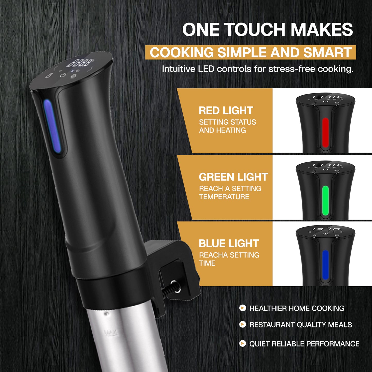 Behome Sous Vide Cooker Machine, Precision Cooker,1100W Immersion Circulator,Sous Vide Machines with Digital Touch Screen for Home Kitchen