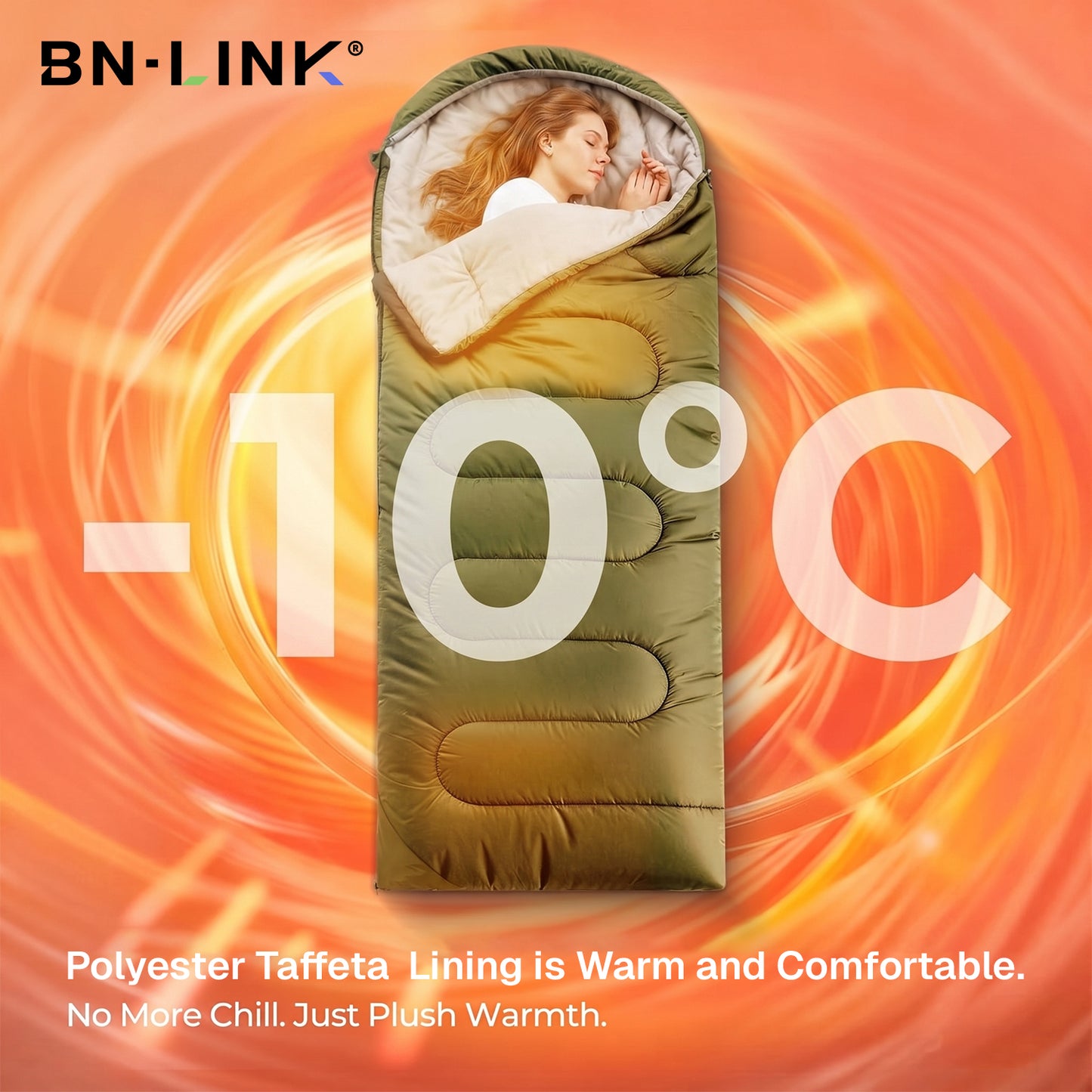 BN-LINK 2-In-1 Blanket & Sleeping Bags for Adults, 3-Season Cold & Warm Weather, Lightweight Waterproof Camping Sleeping Bag for Hiking, Traveling
