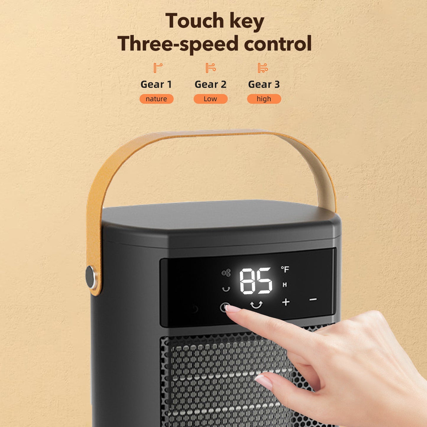 Behome Oscillating Space Heater with Remote, 1500W Portable Electric Space Heater with Thermostat & Timer, Indoor Small Heater with Heating and Fan Modes for Bedroom, Office and Indoor