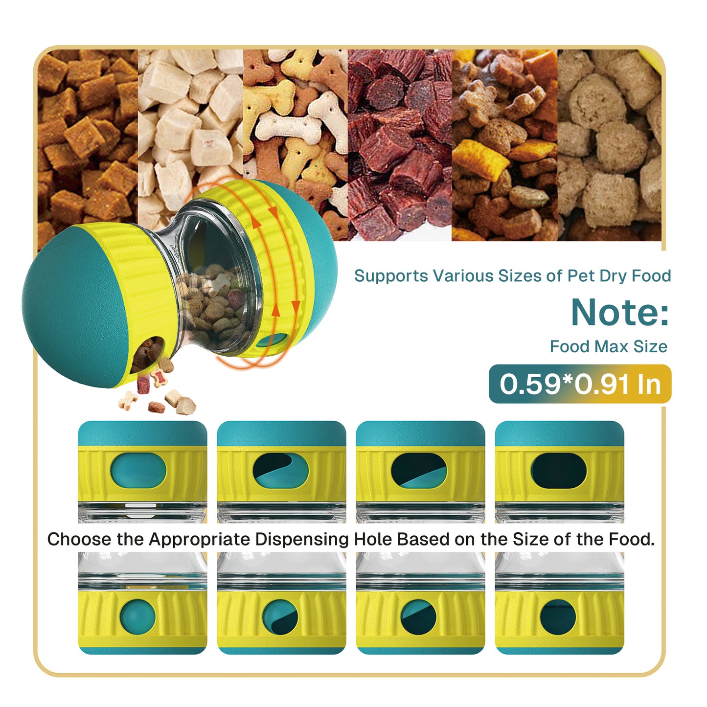 BN-LINK Interactive Dog Toys, Adjustable Treat Dispensing Dog Puzzle Toys to Keep Them Busy, Slow Feeder for All Dog Breeds, Promotes Digestion & Reduces Boredom