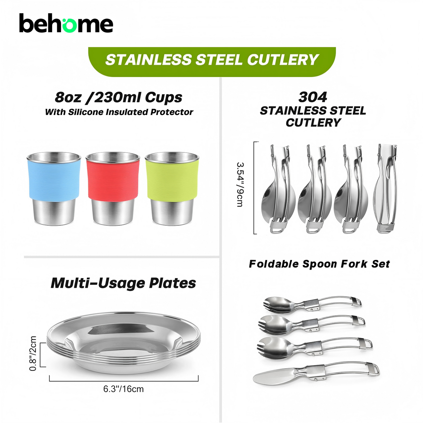 BN-LINK 22pcs Camping Cookware Mess Kit, Lightweight Camping Cooking Set, Camping Pots and Pans Set for Camping Backpacking Hiking