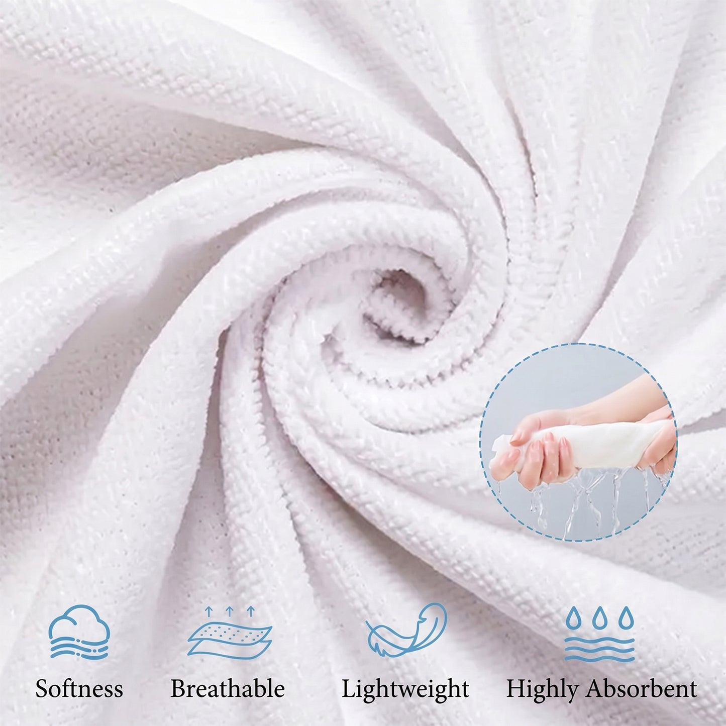 BN-LINK 4 Pack Large Beach Towels, 29.5" x 59.1" Cabana Striped Pool Towels, Super Absorbent & Quick Dry Bath Towel for Swim, Beach, Bathroom, Yoga, Hotel