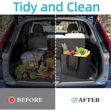Behome 4 Pack Reusable Grocery Bags, Large Foldable Shopping Tote Bags with Long Handles, Multipurpose Heavy Duty Tote, Daily Utility bag, Black&Gray