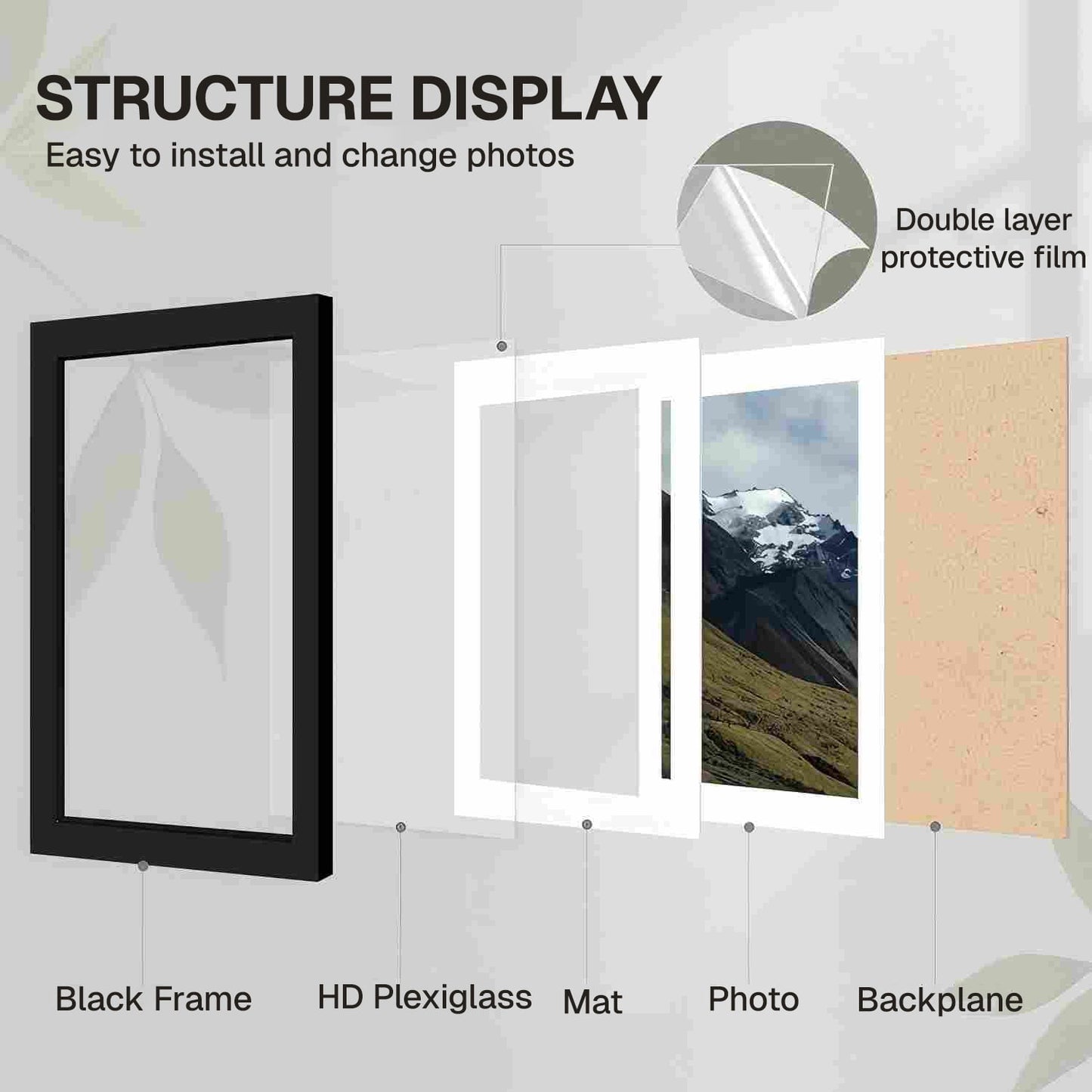Behome 7.3 x 9.8 Diploma Frame Set of 6, Black Certificate Frame, Display Pictures 5.9 x 7.8 with Mat or 7.3 x 9.8 Without Mat, for Wall and Tabletop